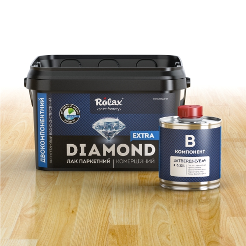 Лак паркетний комерційний 2-х компонентний поліуретановий водорозчинний Diamond Extra Premium